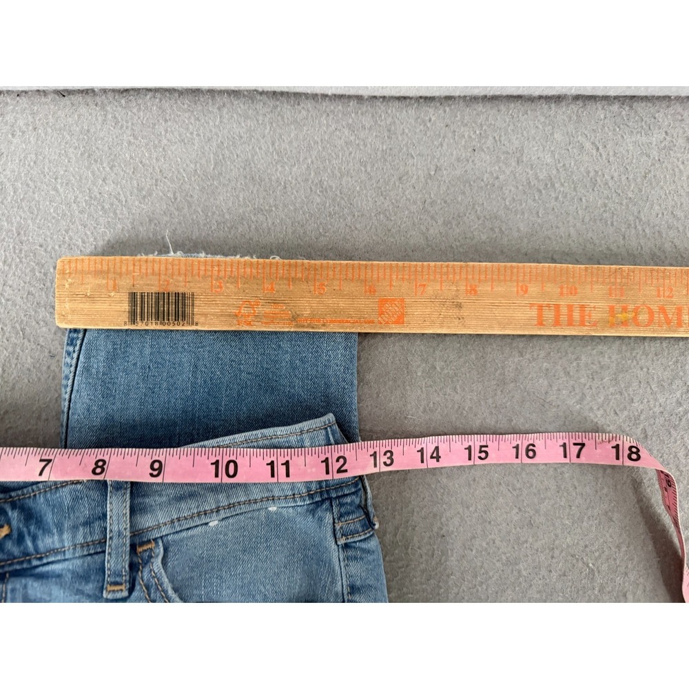 Abercrombie Kids High Rise Straight Jeans Girls 9/10 Light Wash Denim Pull On - Picture 14 of 16